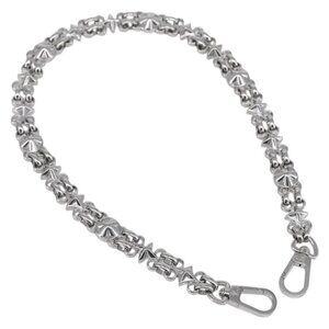 LOUIS VUITTON Chain Shoulder Strap metal 23.6"" Silver LV Auth 150648